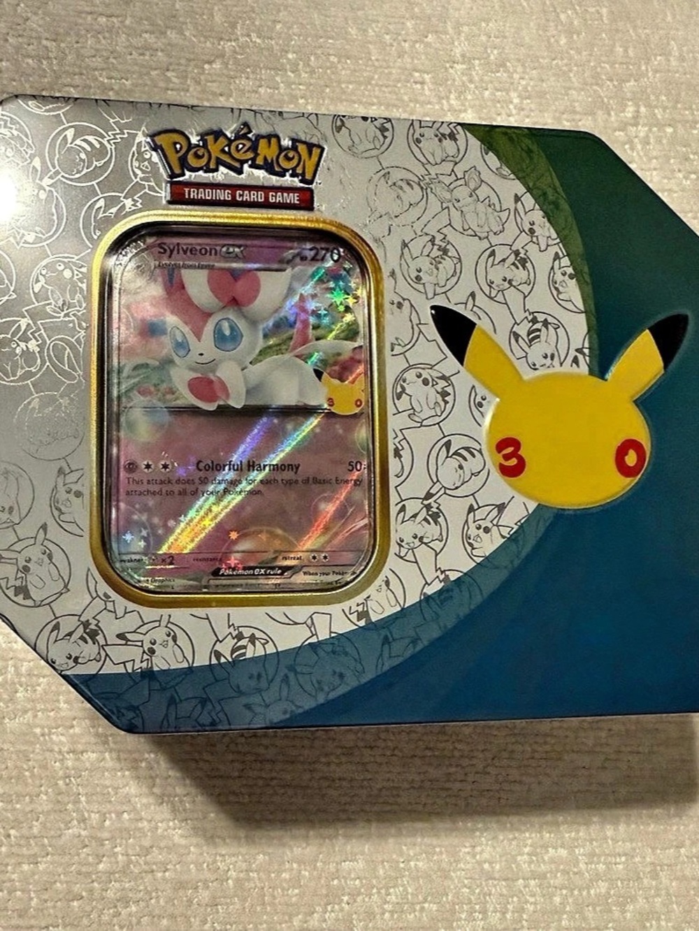 Pokémon 30th Celebration Tin: Sylveon ex TCG Tin NWT